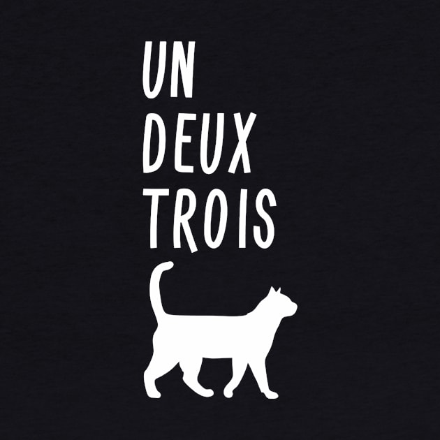 Un Deux Trois Cat Shirt Funny French Teacher Gift by Alison Cloy